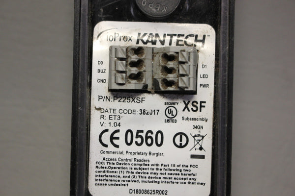 KANTECH 10 PROX P225XSF CARD READER