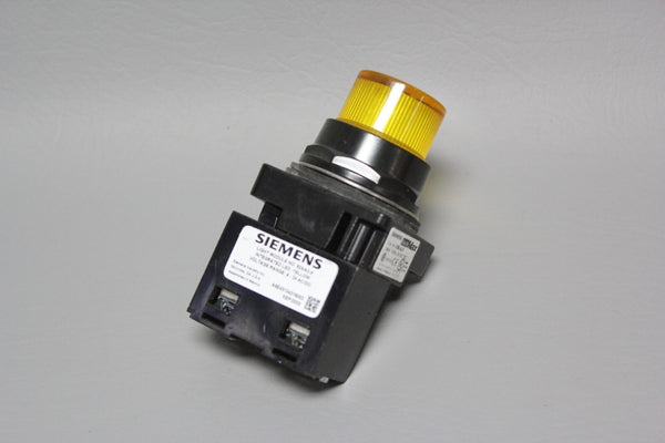 SIEMENS BLACK MAX YELLOW AMBER PILOT LIGHT 52BL4C2 W/ 52AAIL4