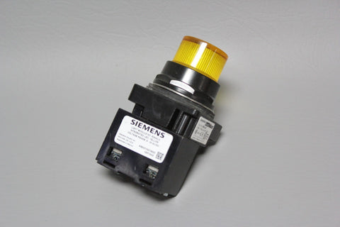 SIEMENS BLACK MAX YELLOW AMBER PILOT LIGHT 52BL4C2 W/ 52AAIL4