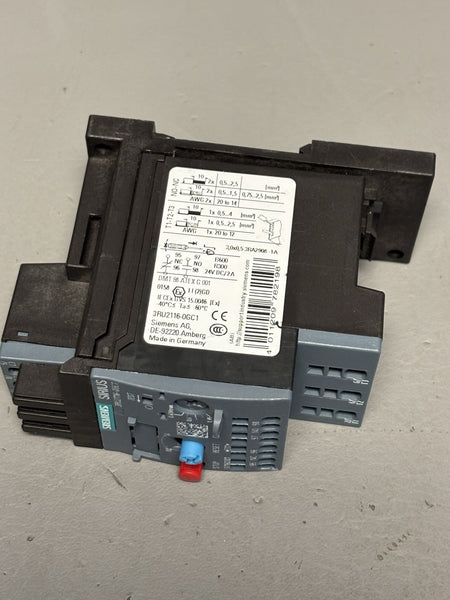Siemens 3RU2116-0GC1 Thermal Overload Relay SIRIUS 3RU2 Series