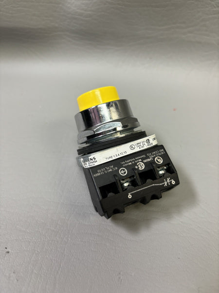 SIEMENS PUSH BUTTON NON ILLUMINTED YELLOW CAP 52PA8B4