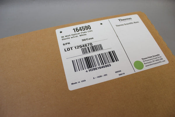 THERMO SCIENTIFIC NUNC 96 MICROWELL OPTICAL PLATE COVERGLASS W/LID 164590 6 PACK