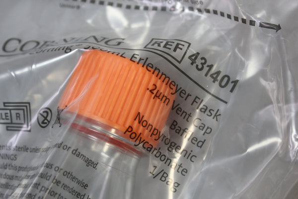 2- NEW Corning 431401 500 mL Baffled Polycarbonate Erlenmeyer Flask