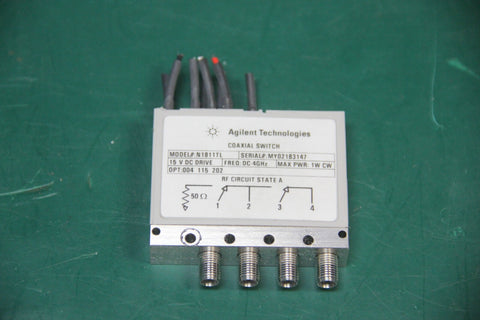 AGILENT RF COAXIAL SWITCH DC-4GHZ N1811TL OPTIONS 004 115 202