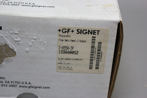 NEW GEORG FISCHER GF SIGNET  FLOW TRANSMITTER PANEL 159000052 3-8550-3P