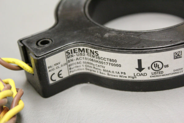 SIEMENS SEM3SCCT800 CURRENT TRANSFORMER