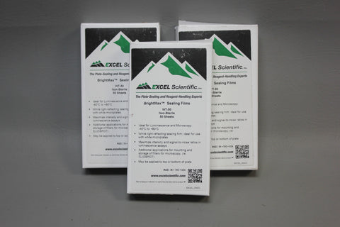 150- EXCEL SCIENTIFIC BRIGHTMAX PLATE SEALING FILMS WT-50 EXPIRED 09-2022