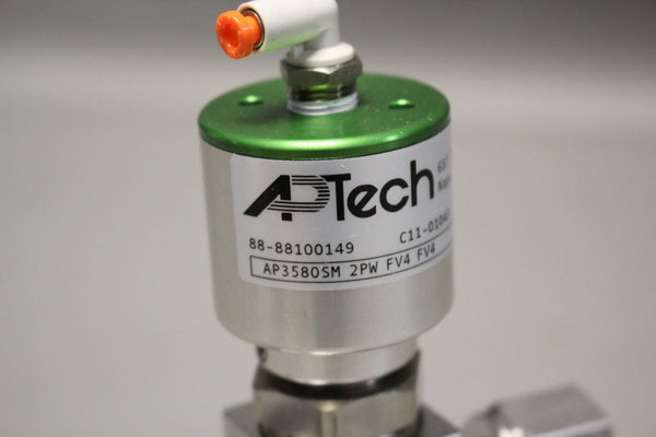 UNUSED APTECH STAINLESS DIAPHRAGM VALVE AP3580SM 2PW FV4 FV4 250 PSIG 17 BAR