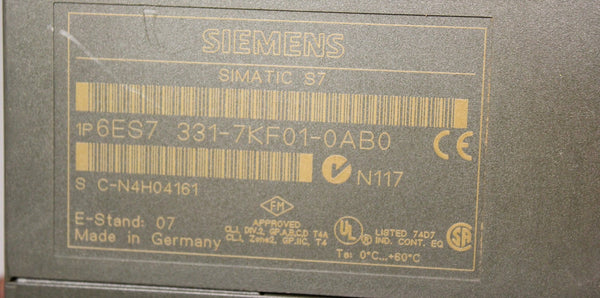 SIEMENS PLC MODULE  6ES7 331-7KF01-0AB0