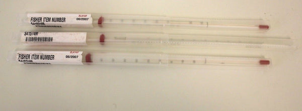 Fisher Red Spirit Thermometer no roll -20 to 110℃ S41574M