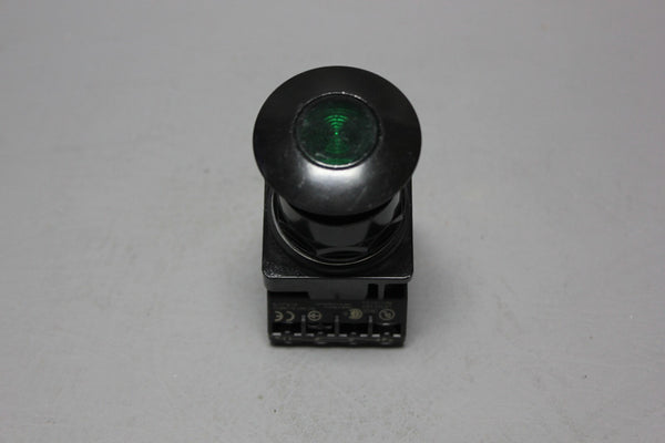 SIEMENS ILLUMINATED GREEN MUSHROOM HEAD PUSH PULL BUTTON 52BP2G3A, 52AATG, 52BJK