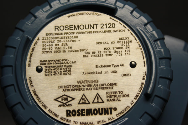 UNUSED ROSEMOUNT VIBRATING FORK LEVEL SWITCH  2120D0DV1E5YE0180 2120
