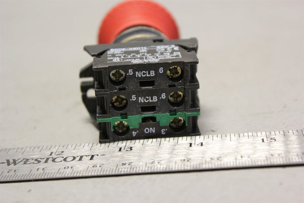 Allen Bradley E-Stop Emergency Button w/twist Release 800E-3X10, 800E-3X01L