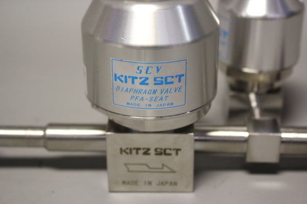 NEW SCV KITZ SCT DUAL 316 STAINLESS DIAPHRAGM VALVES PFA-SEAT 10K-1/4" 1/2"
