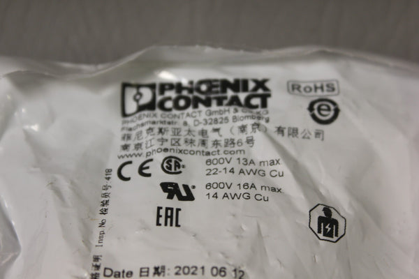 3 NEW PHOENIX CONTACT 16 POS CONTACT INSERT HC-B 16-I-UT-F 1648241
