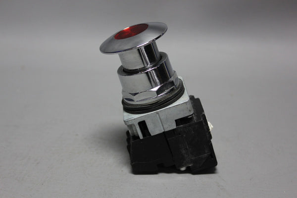 SIEMENS RED ILLUMINATED MUSHROOM HEAD PUSH PULL BUTTON 52PP2L2 W/52AAIL2