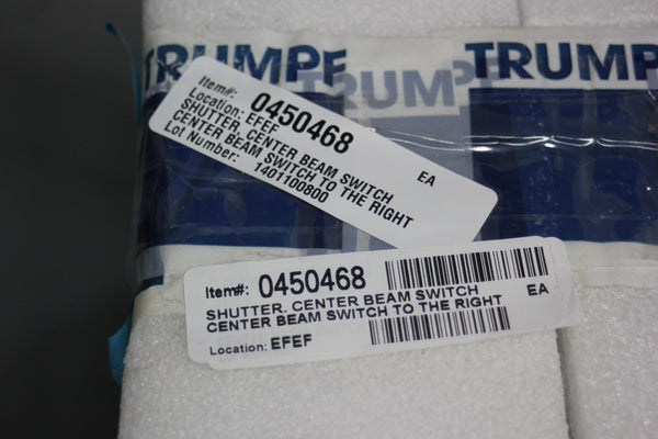 NEW TRUMPF CENTER LASER BEAM SWITCH SHUTTER 22-13-15-00/10