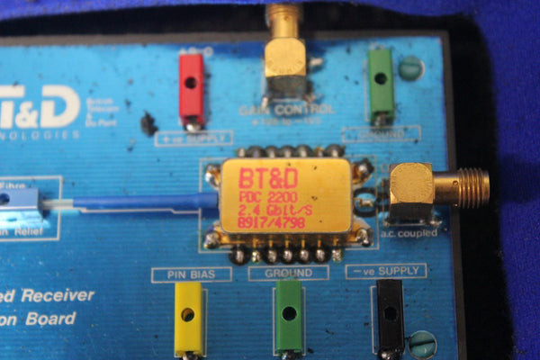 BT&D TECHNOLOGIES PHOTODETECTOR HIGH SPEED RECEIVER EVALUATION BOARD W/ PDC 2200