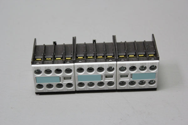 3 UNUSED SIEMENS AUX SWITCHES 3RH1911-1FA31