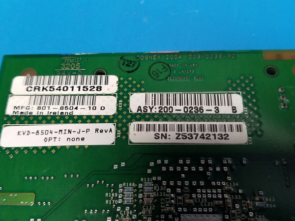 Cognex Machine Vision Cameralink Frame Grabber KVD-8504-MIN-J-P VM41B