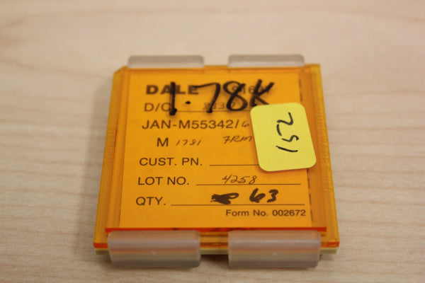 63 New Vishay/Dale Mil Spec Chip Resistors JAN M55342 1.78K