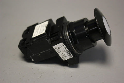 SIEMENS BLACKMAX MUSHROOM HEAD WHITE NON-ILLUMINATED PUSHBUTTON SWITCH 52BP3BBXB
