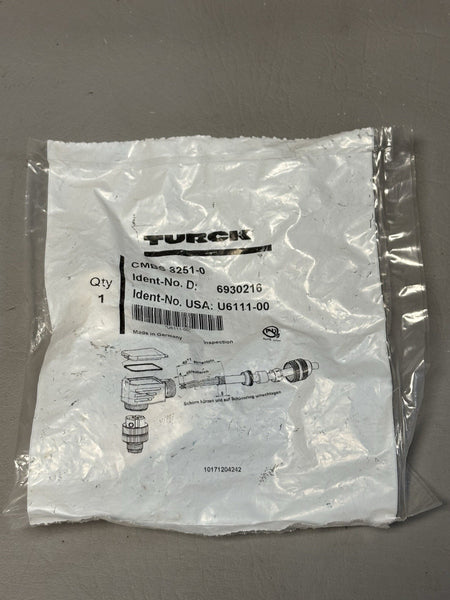 NEW TURCK FIELD WIREABLE CONNECTOR CMBS 8251-0 6930216