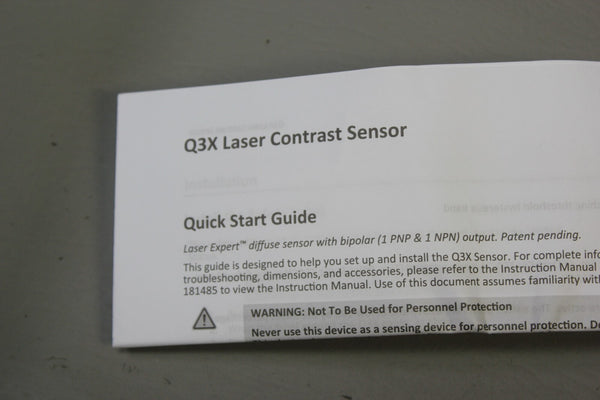 NEW BANNER LASER CONTRAST SENSOR Q3XTBLD200-Q8