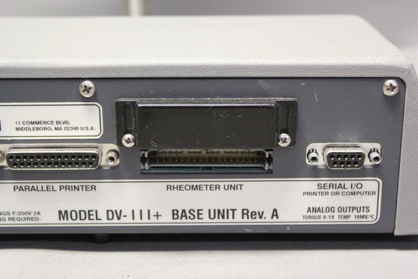 BROOKFIELD PROGRAMMABLE RHEOMETER WITH BASE UNIT DV-III+