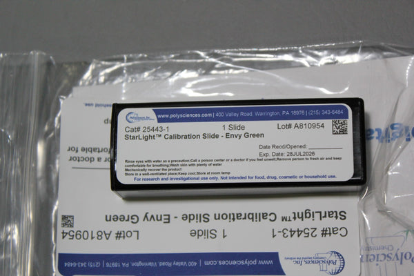 NEW POLYSCIENCES STARLIGHT ENVY GREEN CALIBRATION SLIDE 25443-1