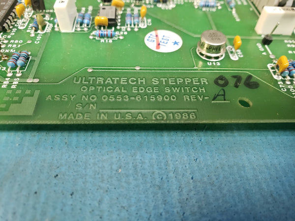 Ultratech Stepper Optical Edge Switch Board 0553-615900 Rev A