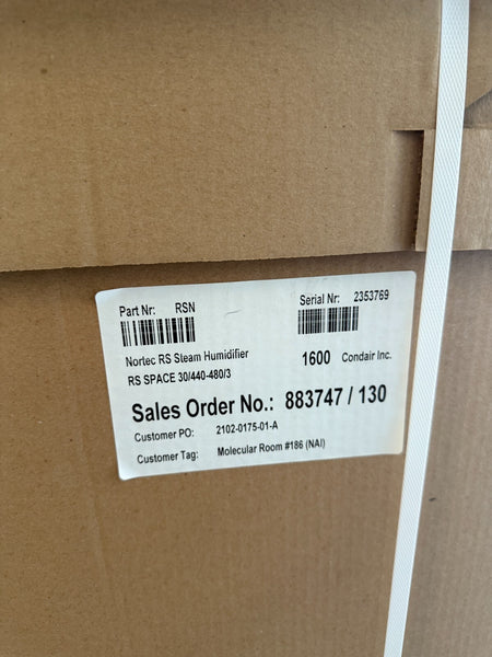 New Condair Nortec RS Steam Humidifier RS Space 30/440-480/3 440-480V 3 Phase