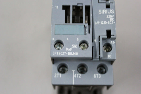 SIEMENS SIRIUS CONTACTOR 3RT2027-1BM40