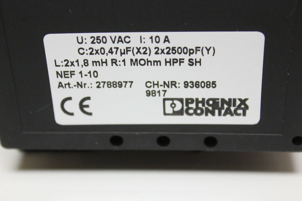 Phoenix Contact NEF 1-10 EMC Filter 2788977 EMC Filter 10A
