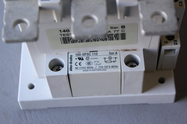 ALLEN BRADLEY 100-D140 CONTACTOR WITH AUX CONTACT 100-D140 B