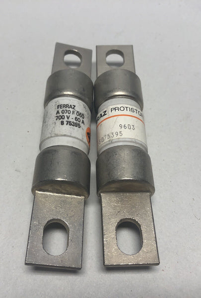 Lot 2 Ferraz Protistor A070F060 Fuses 700V AC 60a 