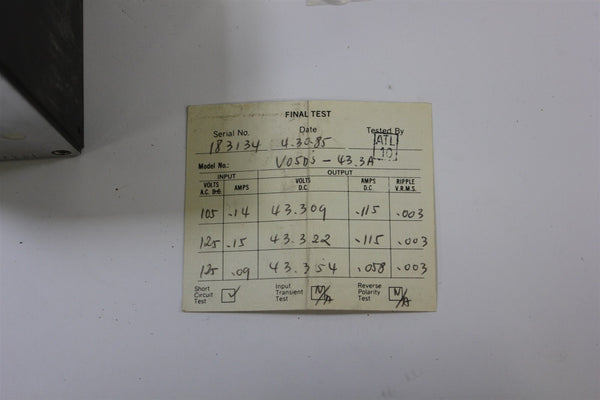Abbott Transistor V05ds-43.3a 