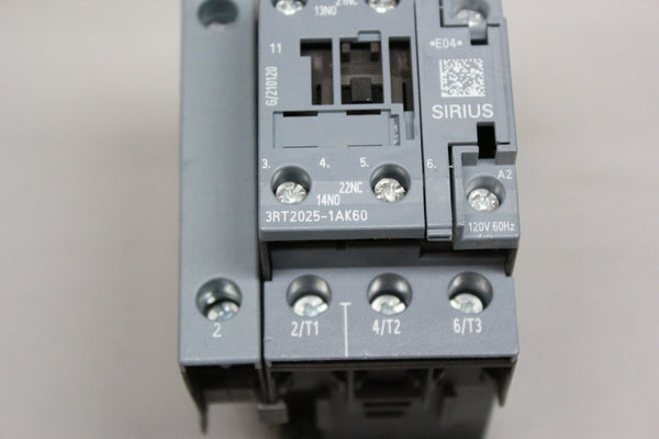 SIEMENS 3RT2025-1AK60 POWER CONTACTOR