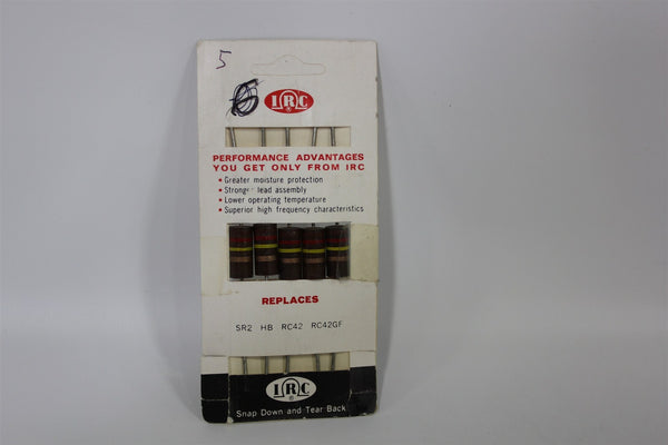 5 NOS IRC CARBON COMPOSITION RESISTORS SR2 HB RC42 RC42GF 120 K 2 WATT 5% 