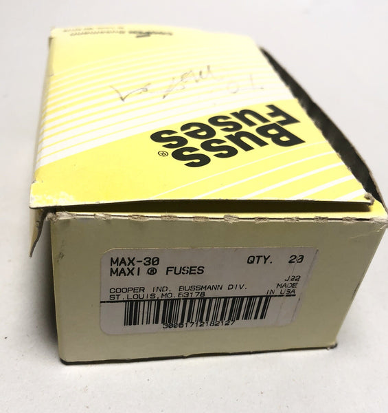 Lot of 15 Buss Fuses Max-30 Maxi Fuses New