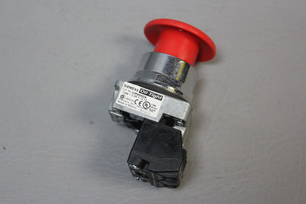NEW SIEMENS MUSHROOM PUSH BUTTON SWITCH RED OIL TIGHT 52PM9W2A