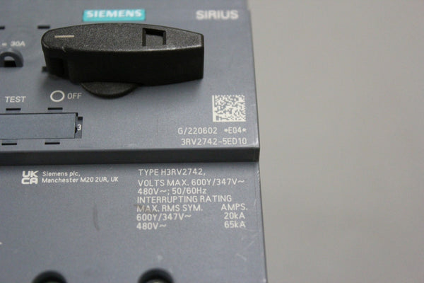 SIEMENS 3RV2742-5ED10 CIRCUIT BREAKER