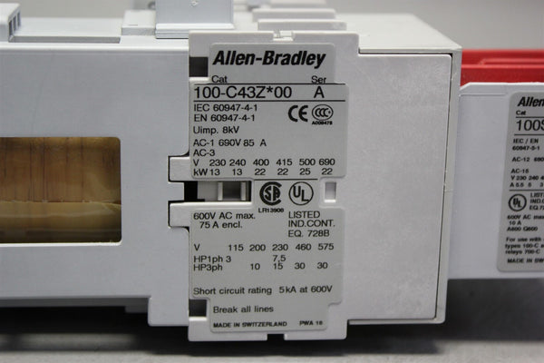 ALLEN BRADLEY COMPLETE UNIT 100S-C43DJ14C