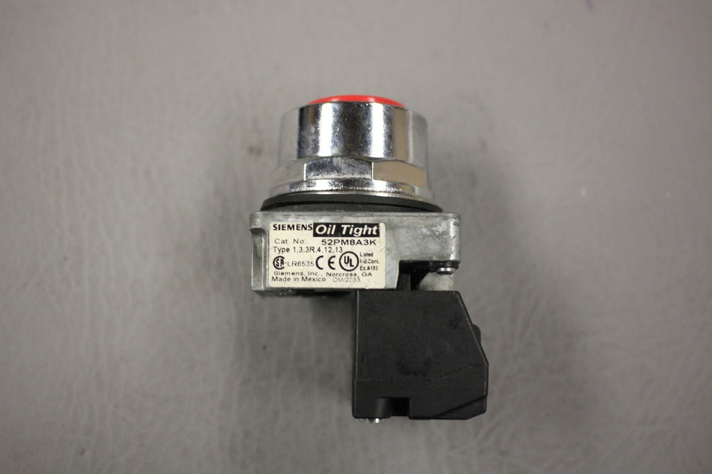 SIEMENS PUSH BUTTON RED 52PM8A3K