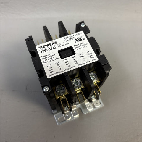 Siemens Definite Purpose Contactor 42BF35AL