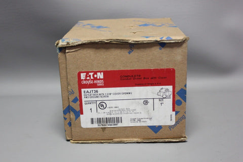 NEW CROUSE HINDS EAJT36, 1" HUB, ALUMINUM, T-TYPE EXPLOSIONPROOF OUT LET BOX