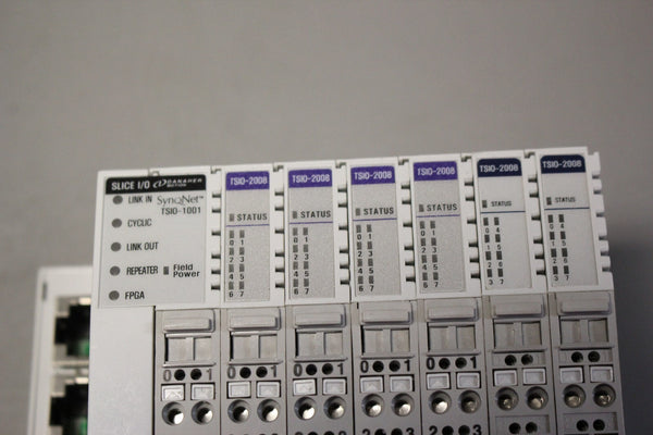 DANAHER SYQNET I/O RACK WITH 7 MODULES (1) TSIO-1001 (6) TSIO-2008