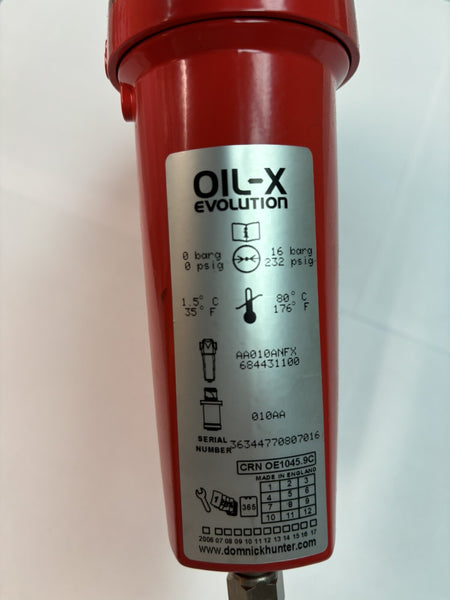 Domnick Hunter Oil X Evolution Double Filter