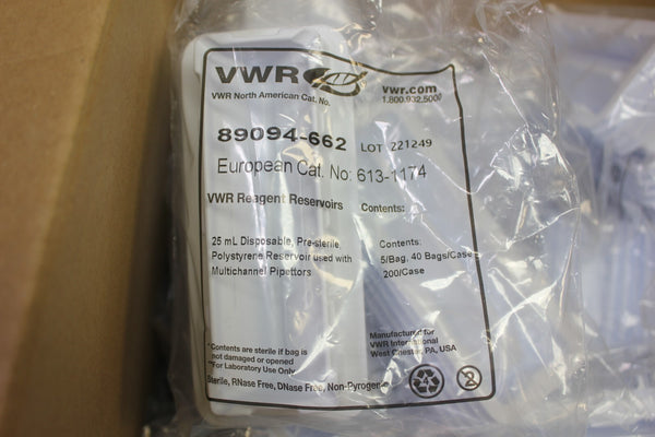 VWR REAGENT RESEVOIR 25 ML 89094-662 PRE STERILE 160 PCS