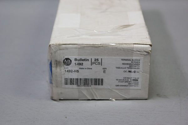 25 NEW ALLEN BRADLEY TERMINAL/FUSE BLOCKS 1492-H5 E